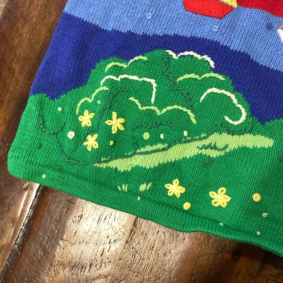 Quacker Factory lighthouse sailboat s/s sweater XL - Picture 5 of 11